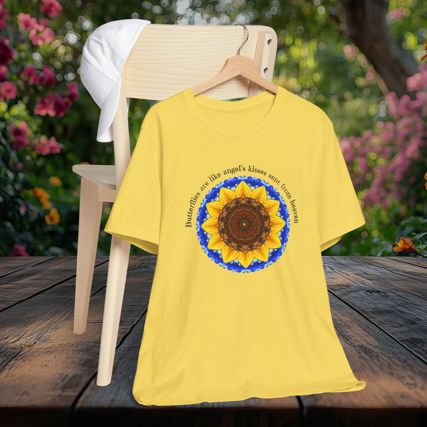 Monarch Butterfly Sunflower T Shirt – Nature-Inspired Fairycore Graphic Tee