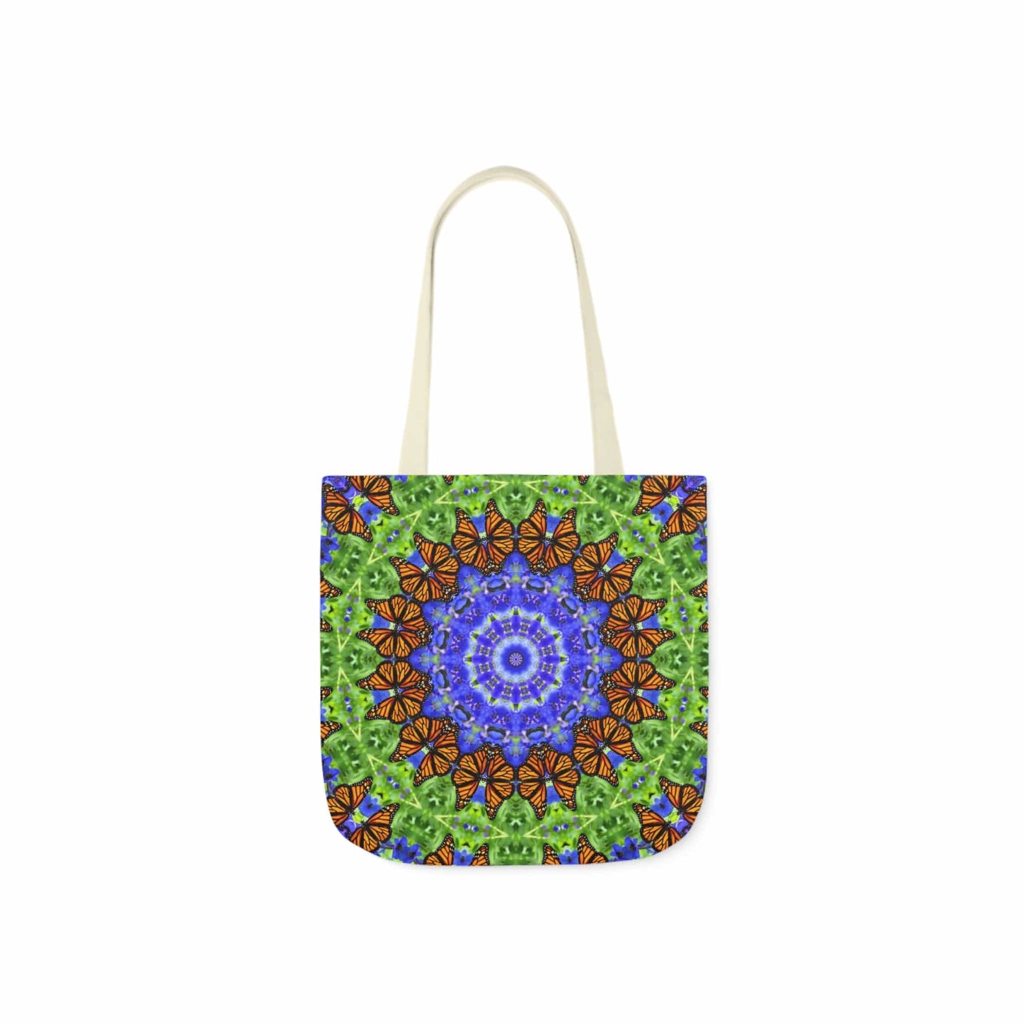 Cute Canvas Butterfly Art Tote Bag - Vibrant Mandala Art for Everyday Style Altruistic Aura