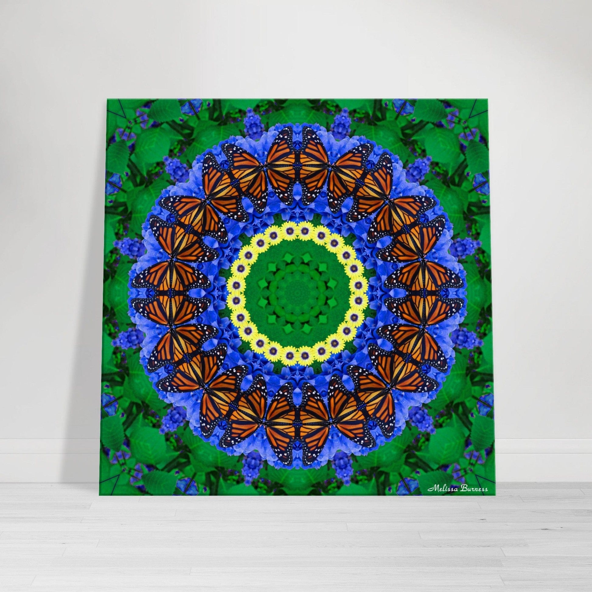 Eclectic Abstract Butterfly Mandala Wall Art - Enchanting Nature Canvas Print Butterfly Effect