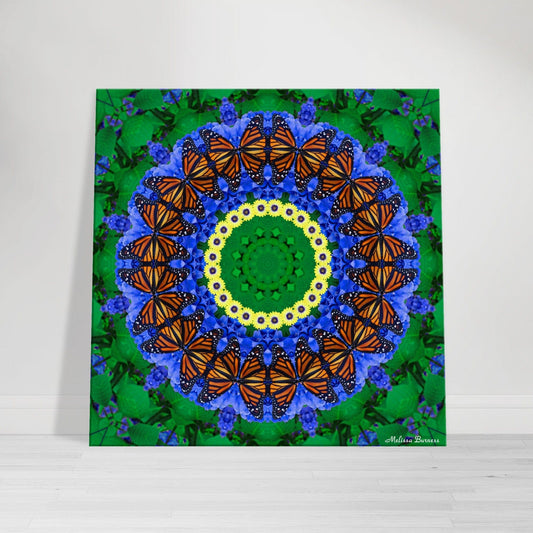 Eclectic Abstract Butterfly Mandala Wall Art - Enchanting Nature Canvas Print Butterfly Effect