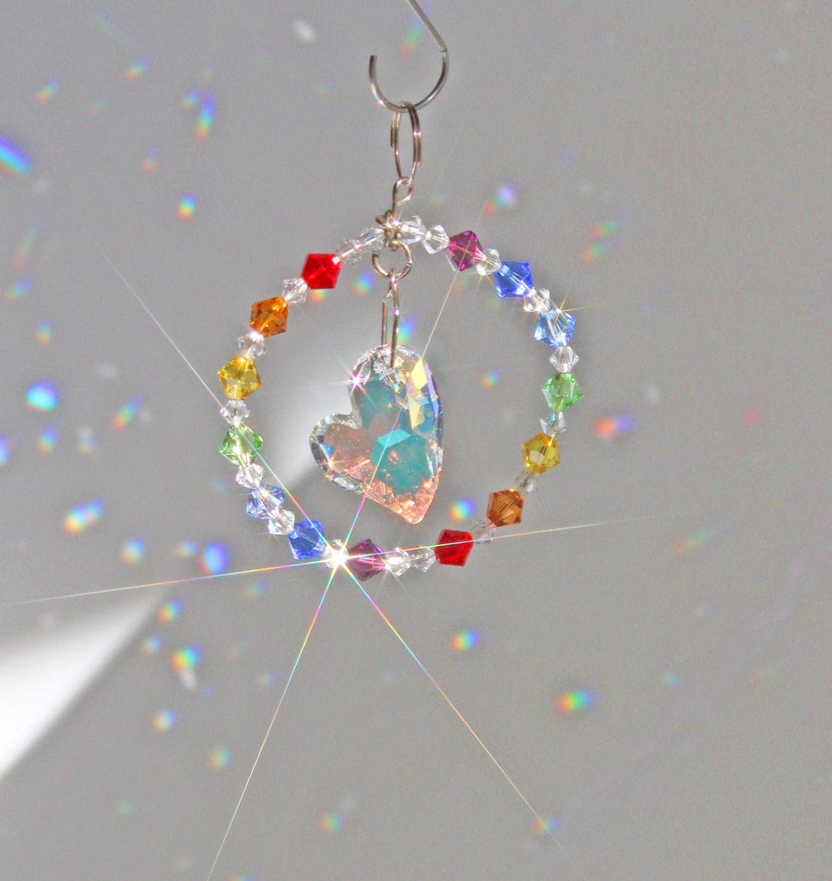 Window Suncatcher Crystal Pendulum Heart Sunlight Catcher Swarovski Crystals