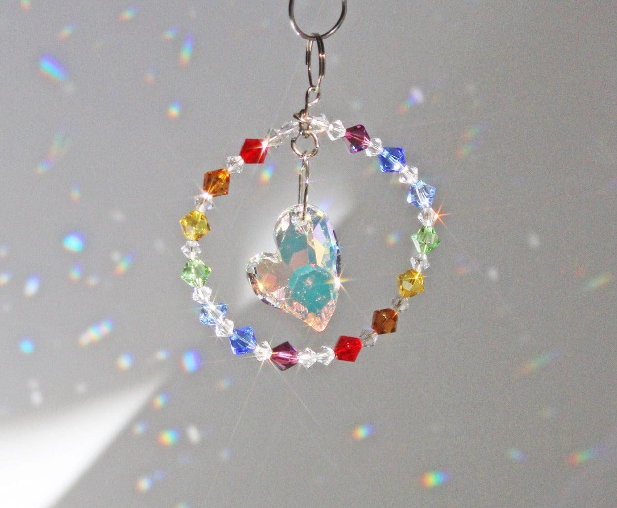 Window Suncatcher Crystal Pendulum Heart Sunlight Catcher Swarovski Crystals