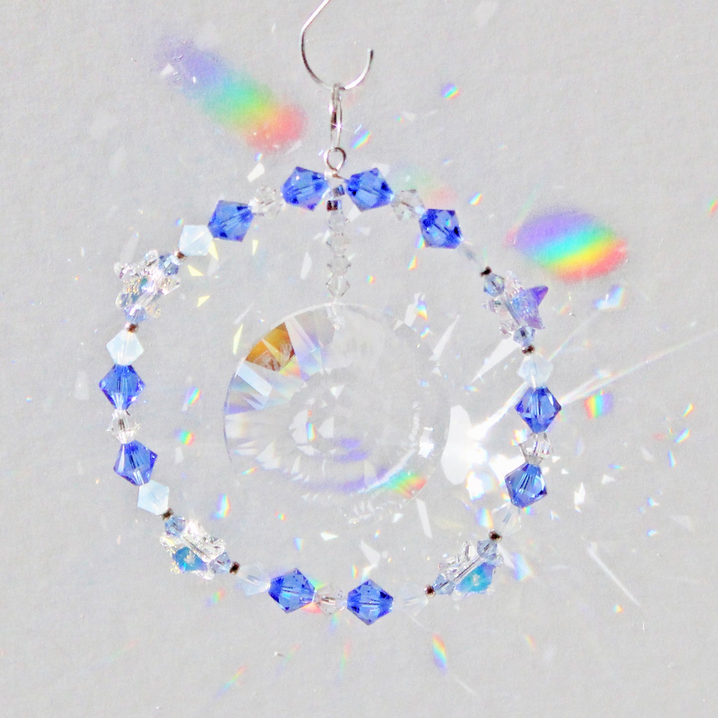 Sunlight Catcher, Rainbow Maker, Swarovski Crystal Prism, Crystal Feng Shui Ornament Decor, Full Moon Blessings