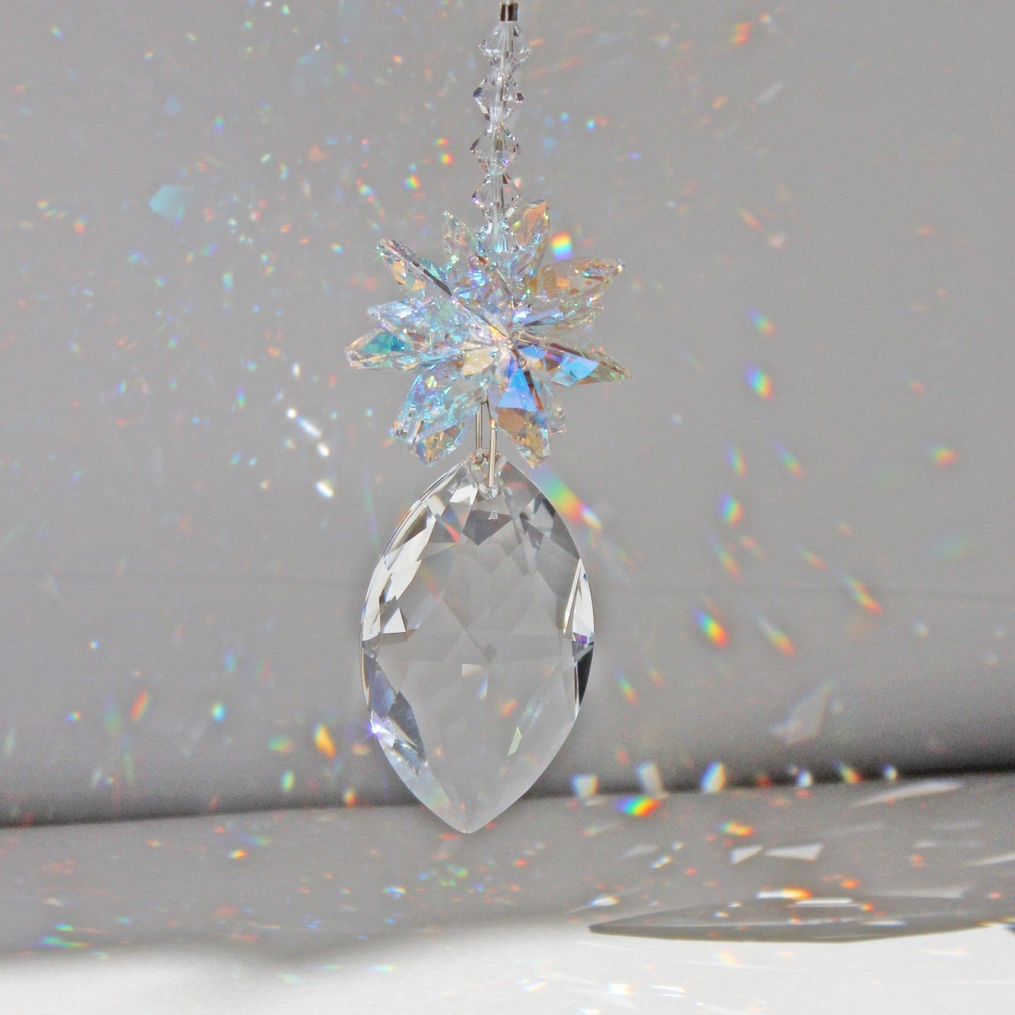 Rainbow Maker, Crystal Ornament Suncatcher, Swarovski Prism, Light Catcher, Hanging Crystals For Feng Shui Crystal Decor