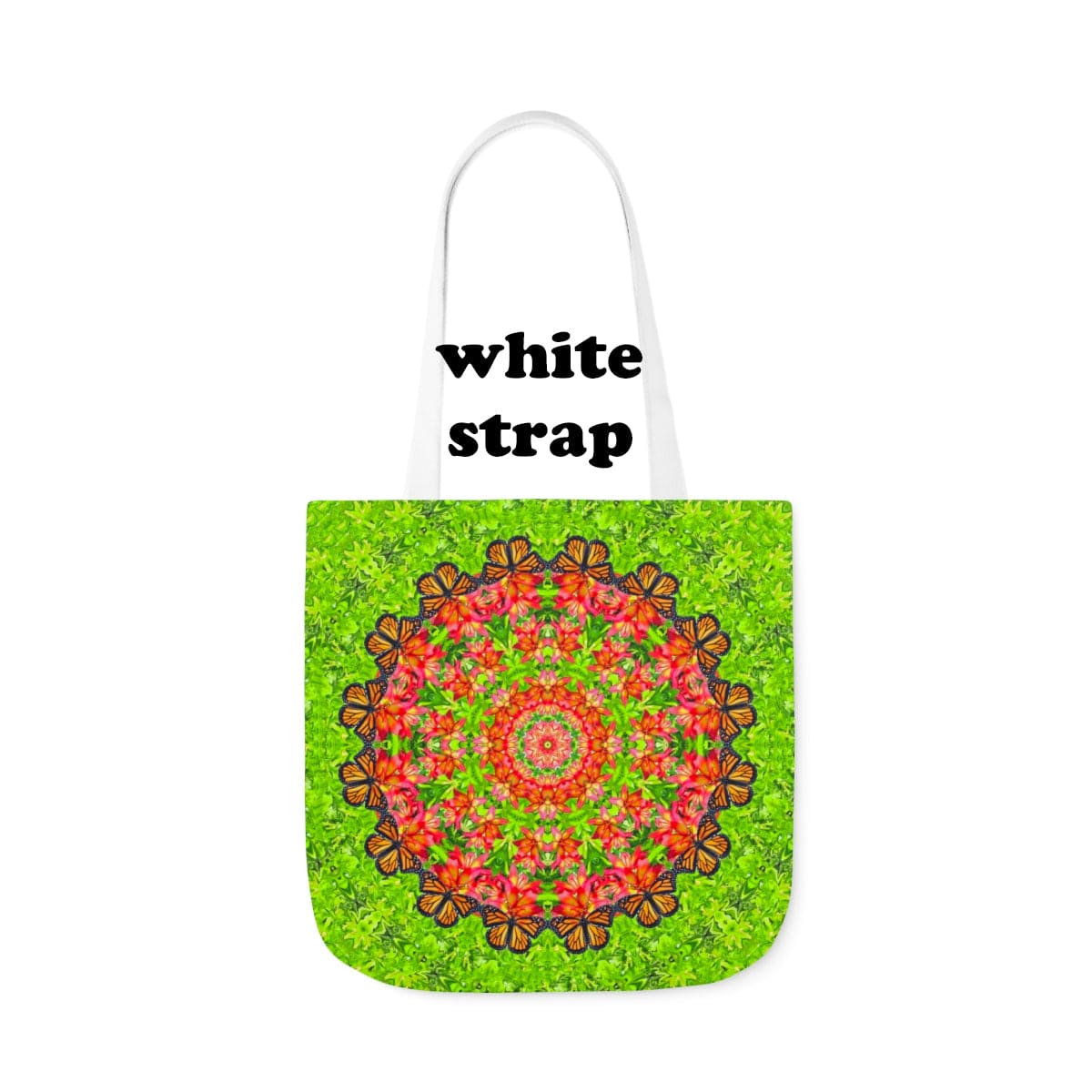 Graphic Butterfly Tote Bag  Cute and Functional For Everyday, Work And Shopping Captivating Calliope white strap