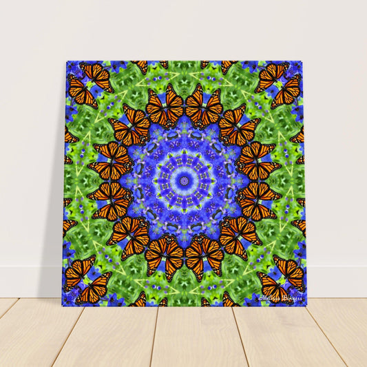 Monarch Butterfly Mandala Canvas Wall Art - Vibrant Nature-inspired Home Decor