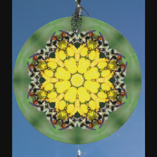 Bee Suncatcher, Sacred Geometry Mandala, Window Décor Sunlight Catcher, Crystal Art Gifts, Bee Mandala, Beekeeper gifts, Unique Gift Ideas