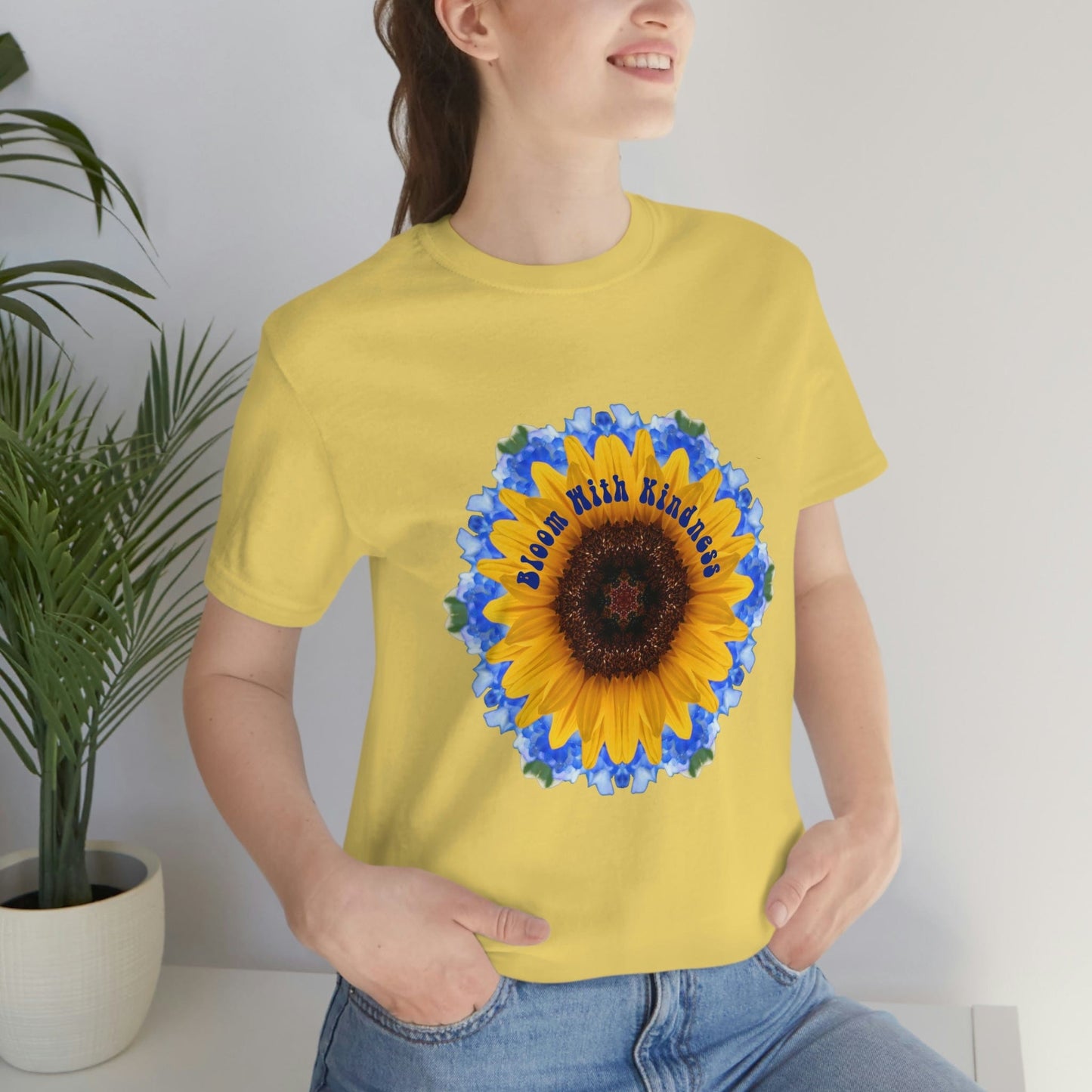 Sunflower TShirt, Zen Poet Shirt, Fun Shirt Designs, Cute Shirts Teens, Kindness T Shirt Bloom With Kindness