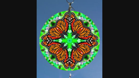 Monarch Butterfly Suncatcher, Window Sun Catcher, Crystal Glass Suncatcher, Butterfly Art Ornament, Patio Decor, Unique Butterfly Gifts D