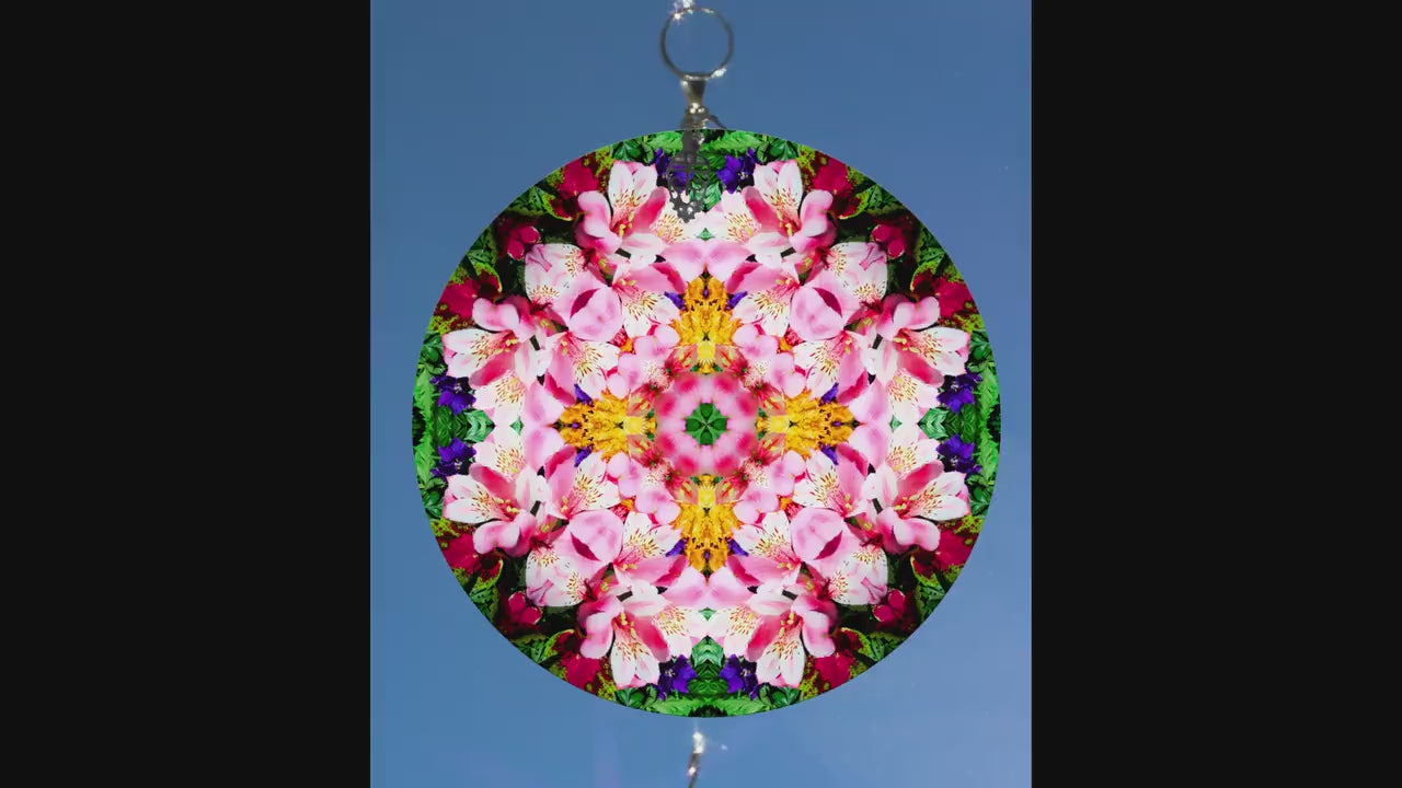 Flower Suncatcher, Sacred Geometry Mandala, Window Décor Sunlight Catcher, Crystal Art Gifts, Rainbow Suncatchers, Unique Gifts Women Ideas