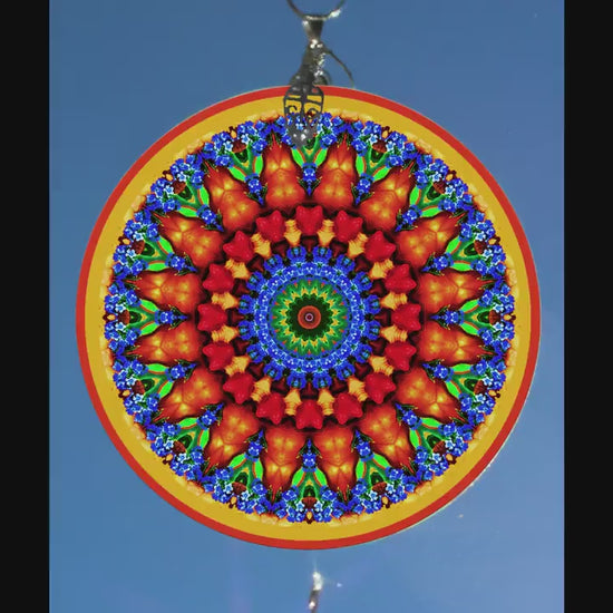 Forget Me Not Suncatcher, Memorial Suncatcher, Unique Memorial Gift, Window Sun Catcher, Crystal Glass Suncatcher, Mandala Flower Suncatcher