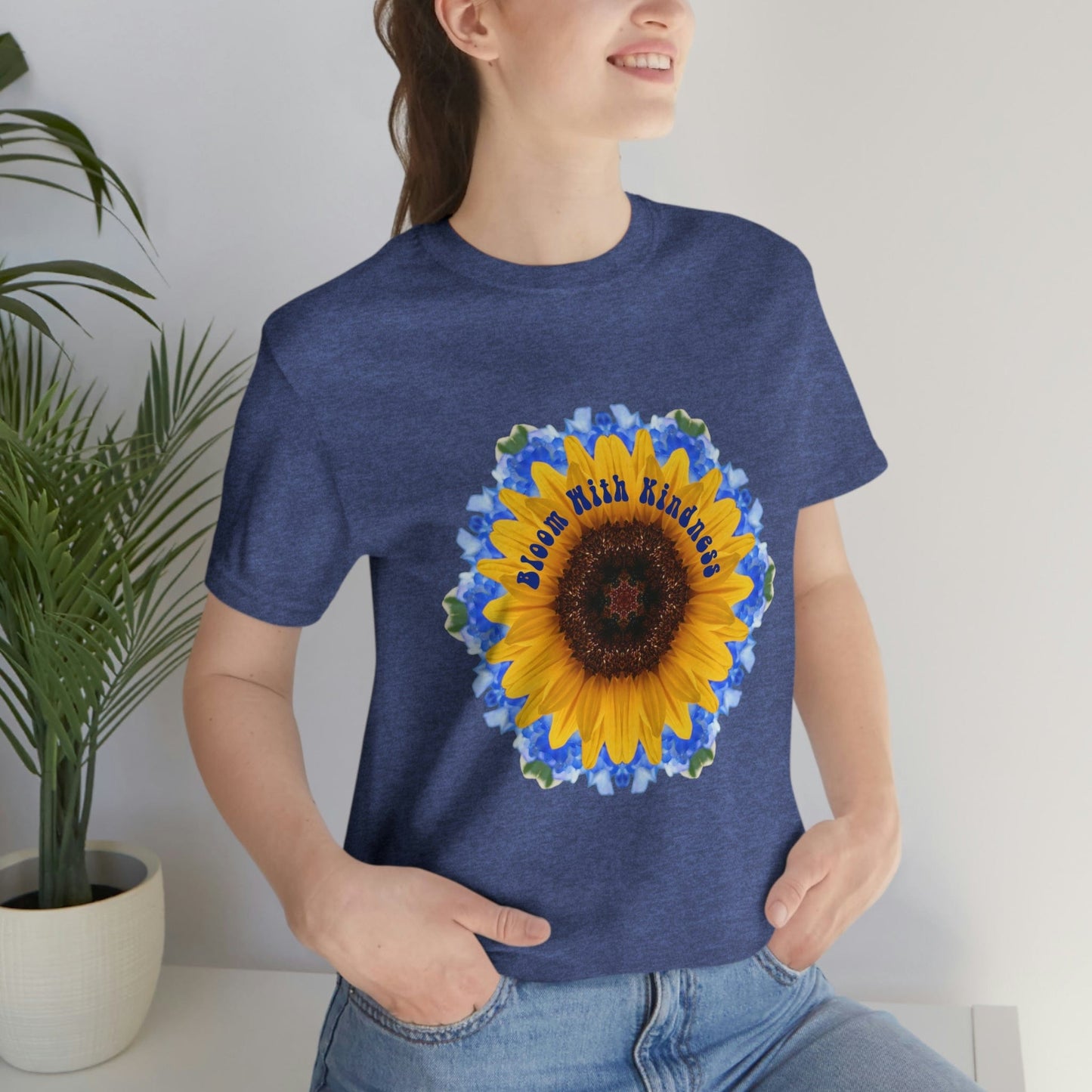 Sunflower TShirt, Zen Poet Shirt, Fun Shirt Designs, Cute Shirts Teens, Kindness T Shirt Bloom With Kindness