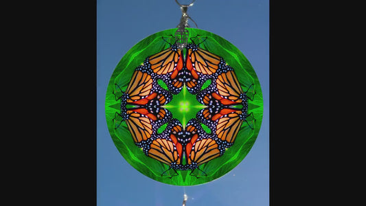 Monarch Butterfly Suncatcher, Window Sun Catcher, Crystal Glass Suncatcher, Butterfly Art Ornament, Patio Decor, Unique Butterfly Gifts G