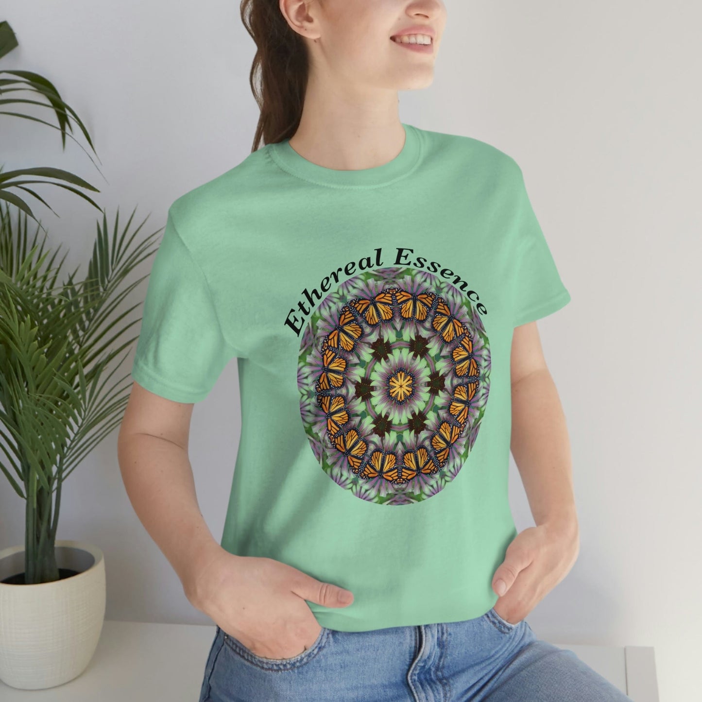 Monarch Butterfly Shirt, Cute Mandala Shirt For Her, Colorful Butterfly, Nature Shirt