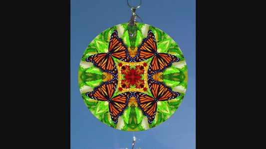 Monarch Butterfly Suncatcher, Window Sun Catcher, Crystal Glass Suncatcher, Butterfly Art Ornament, Patio Decor, Unique Butterfly Gifts H