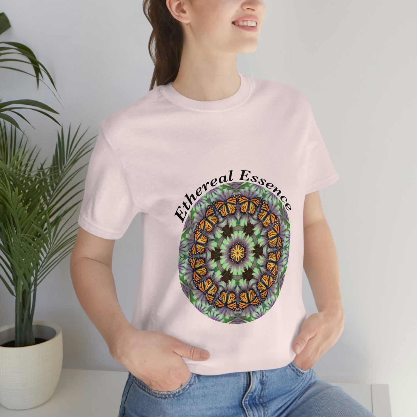 Butterfly Shirt , Animal Lover Shirt, Floral Butterfly Graphic, Cute Mandala Shirt For Her, Colorful Butterfly, Nature Shirt, Insect Shirt