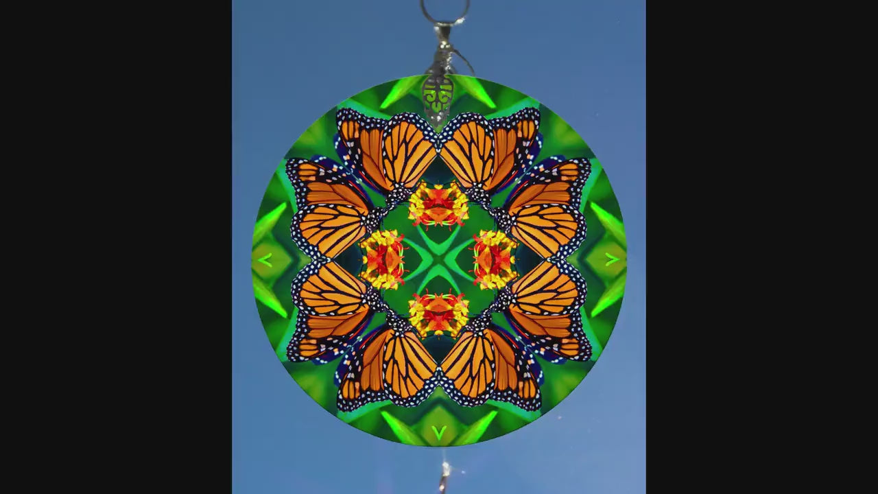Monarch Butterfly Suncatcher, Window Sun Catcher, Crystal Glass Suncatcher, Butterfly Art Ornament, Patio Decor, Unique Butterfly Gifts I