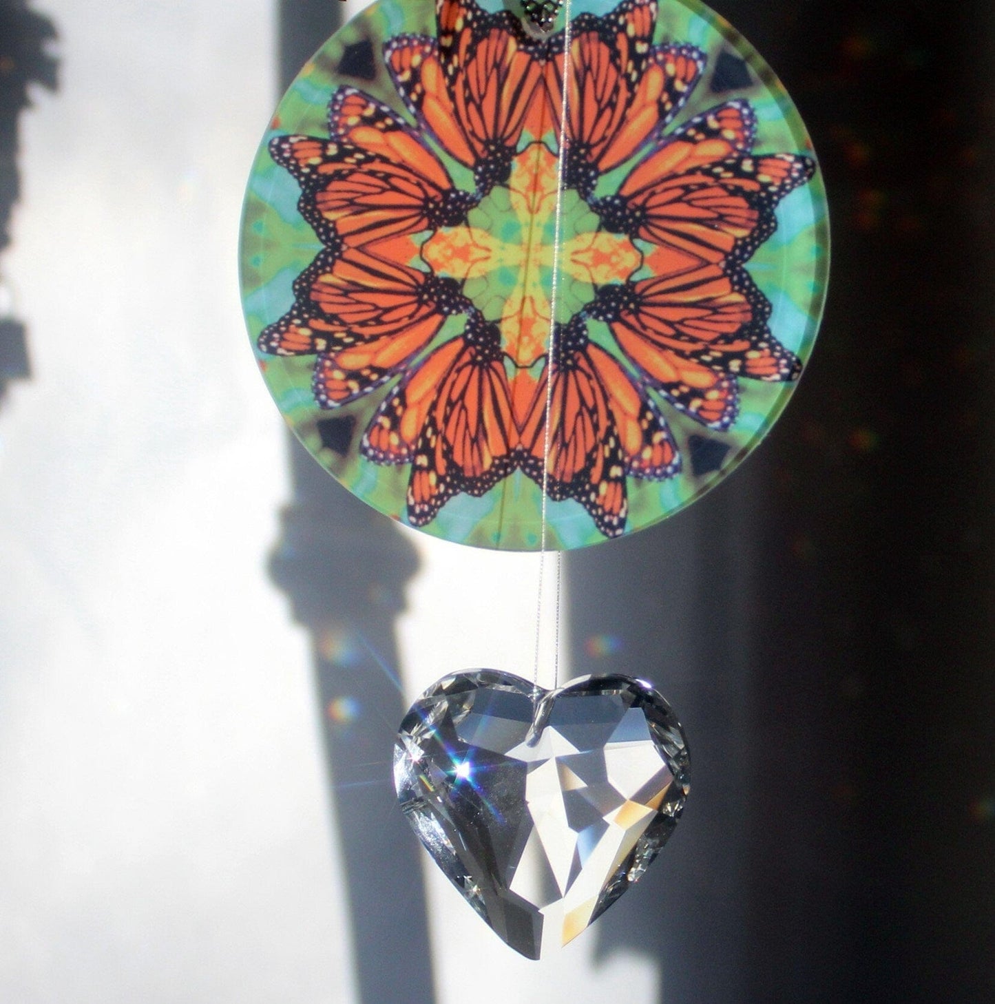 Wind Chimes Crystal Mobile Prism Butterfly Suncatcher Rainbow Sun catcher