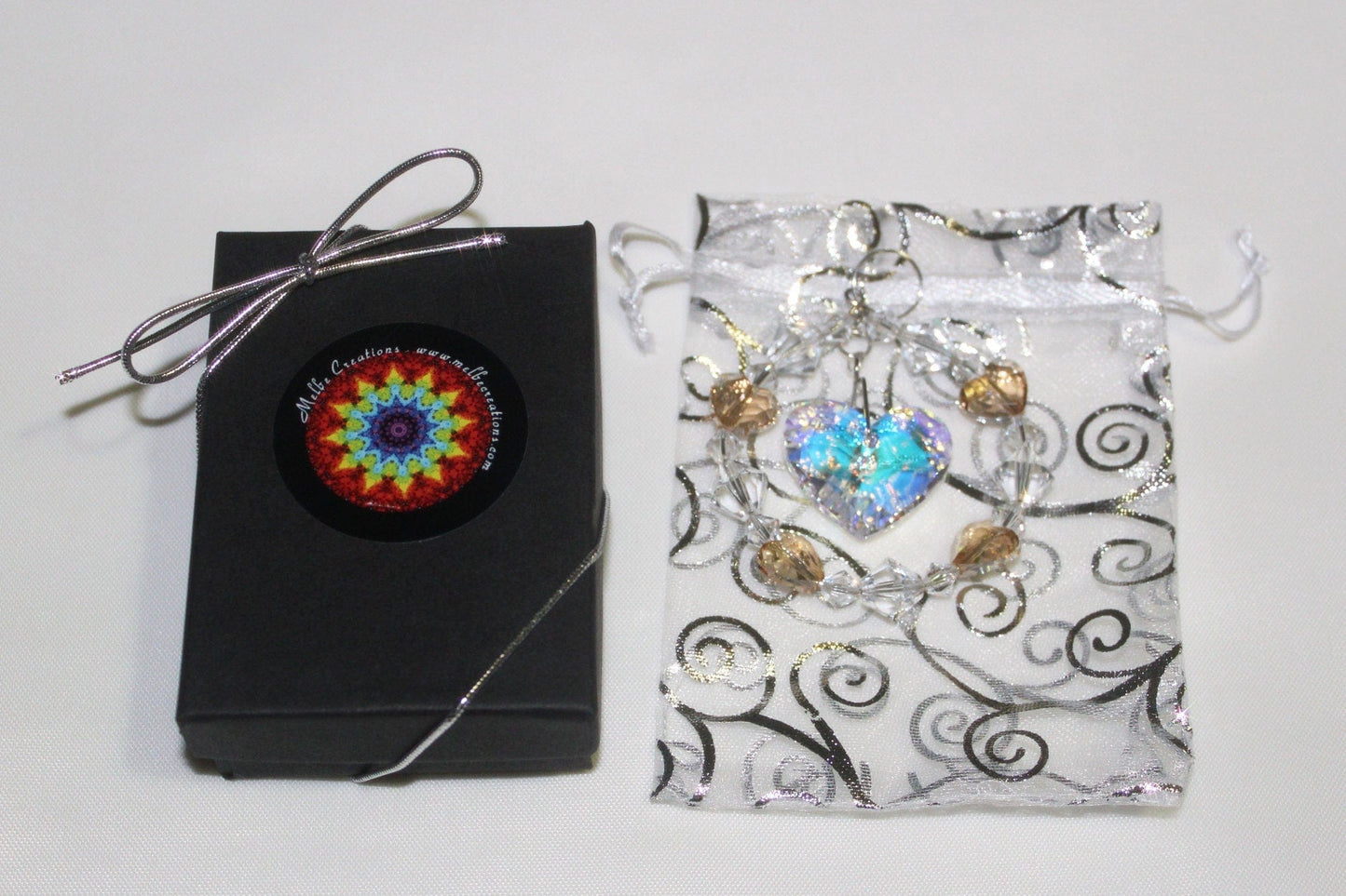 Crystal Sun Catcher, Light Catcher for Feng Shui, 15th Anniversary Gift, Rainbow Maker, Window Hanging Prism Suncatcher, Loving Heart