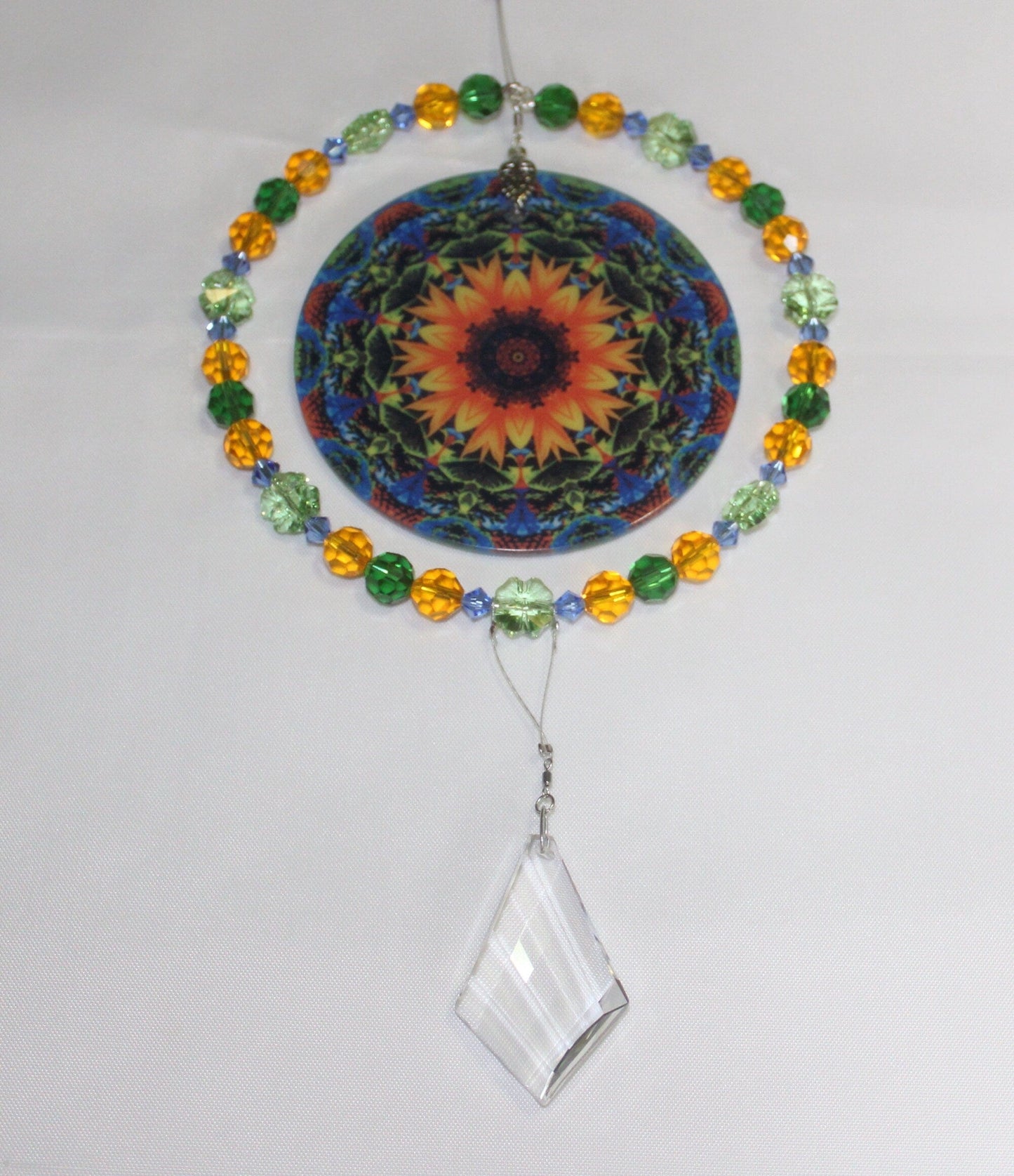 Glass Suncatcher Sunflower Crystal Prism Mobile Rainbow Sun Catcher My Beauty Within