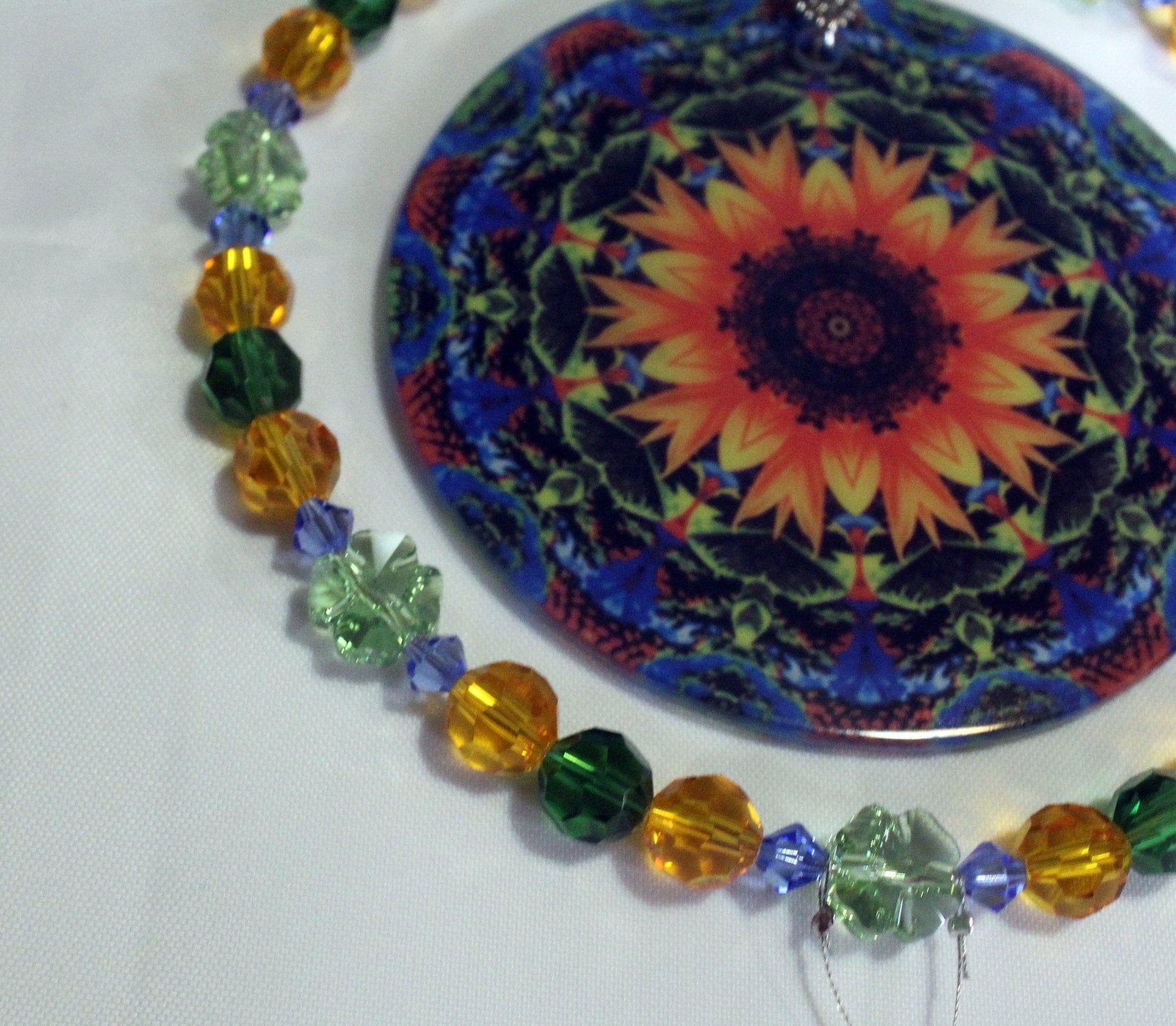 Glass Suncatcher Sunflower Crystal Prism Mobile Rainbow Sun Catcher My Beauty Within