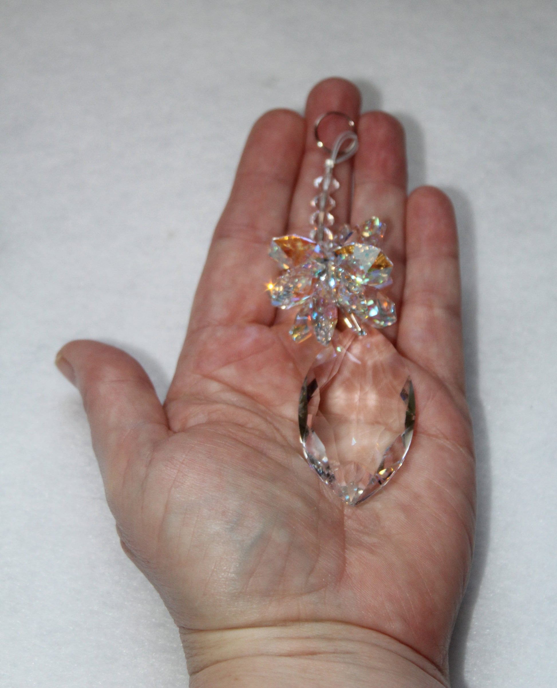 Rainbow Maker, Crystal Ornament Suncatcher, Swarovski Prism, Light Catcher, Hanging Crystals For Feng Shui Crystal Decor