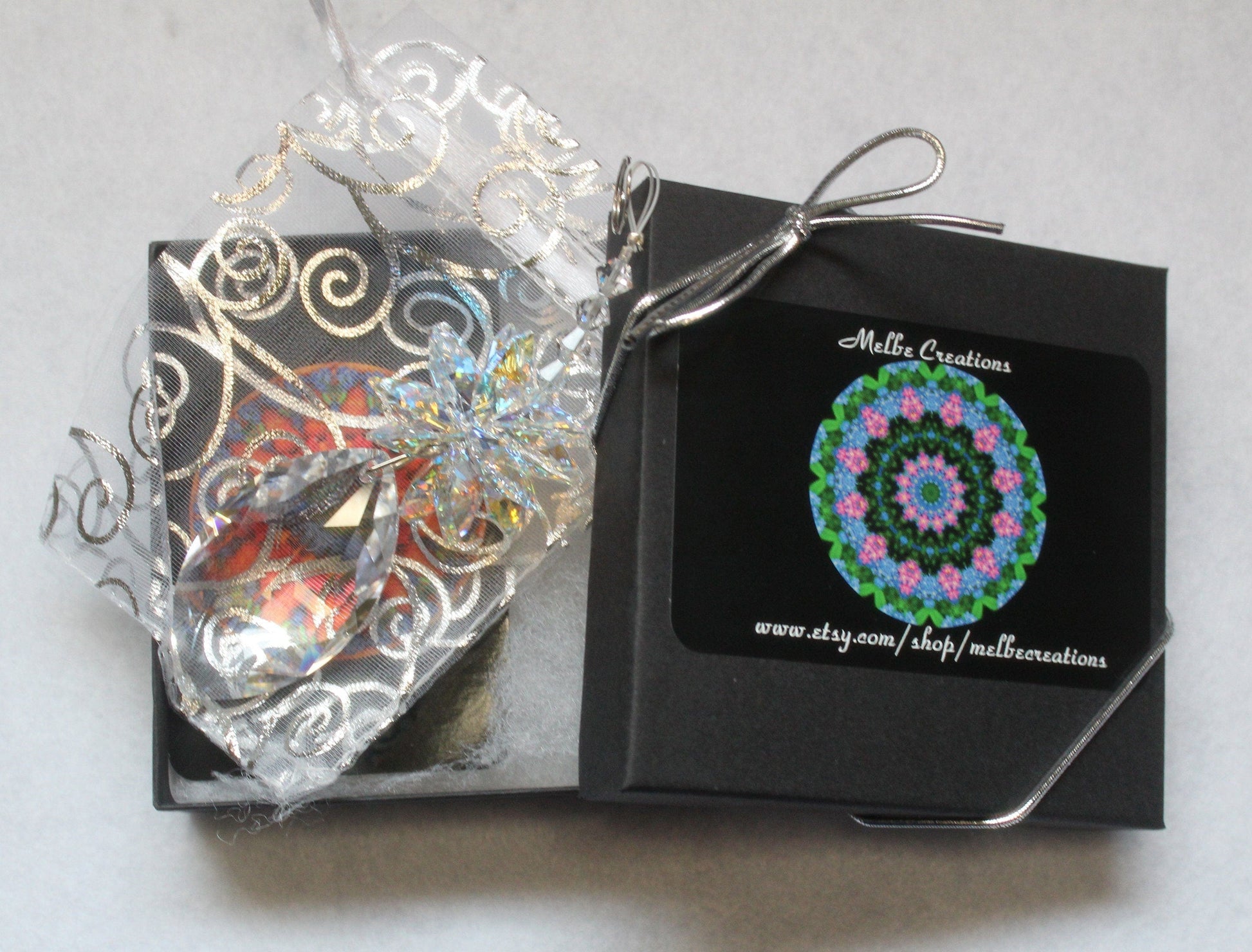 Swarovski Crystal Suncatcher Prism Rainbow Sun Catcher  RARE Marquis Color Crystal Cluster