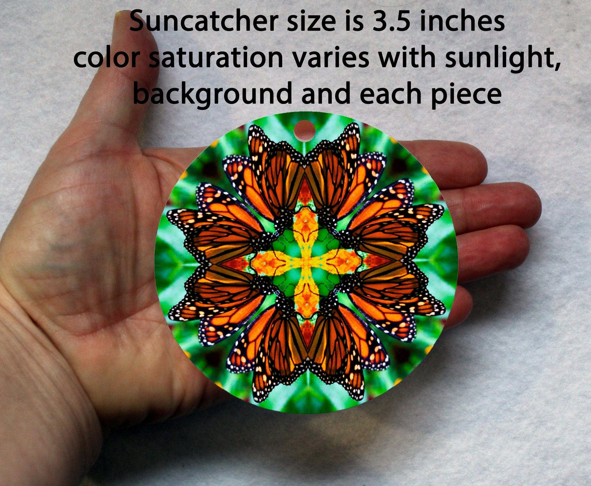 Monarch Butterfly Suncatcher, Crystal Sun Catcher Mobile, Light Catcher, Window Hanging Prism, Rainbow Maker, Butterfly Ornament K