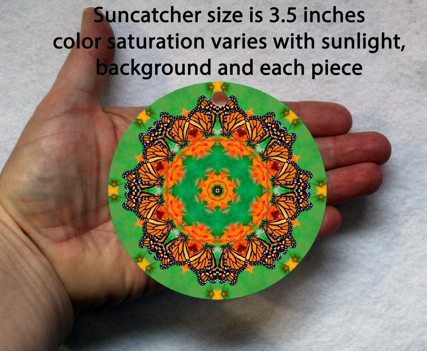 Monarch Butterfly Suncatcher, Crystal Sun Catcher Mobile, Light Catcher, Window Hanging Prism, Rainbow Maker, Butterfly Ornament E