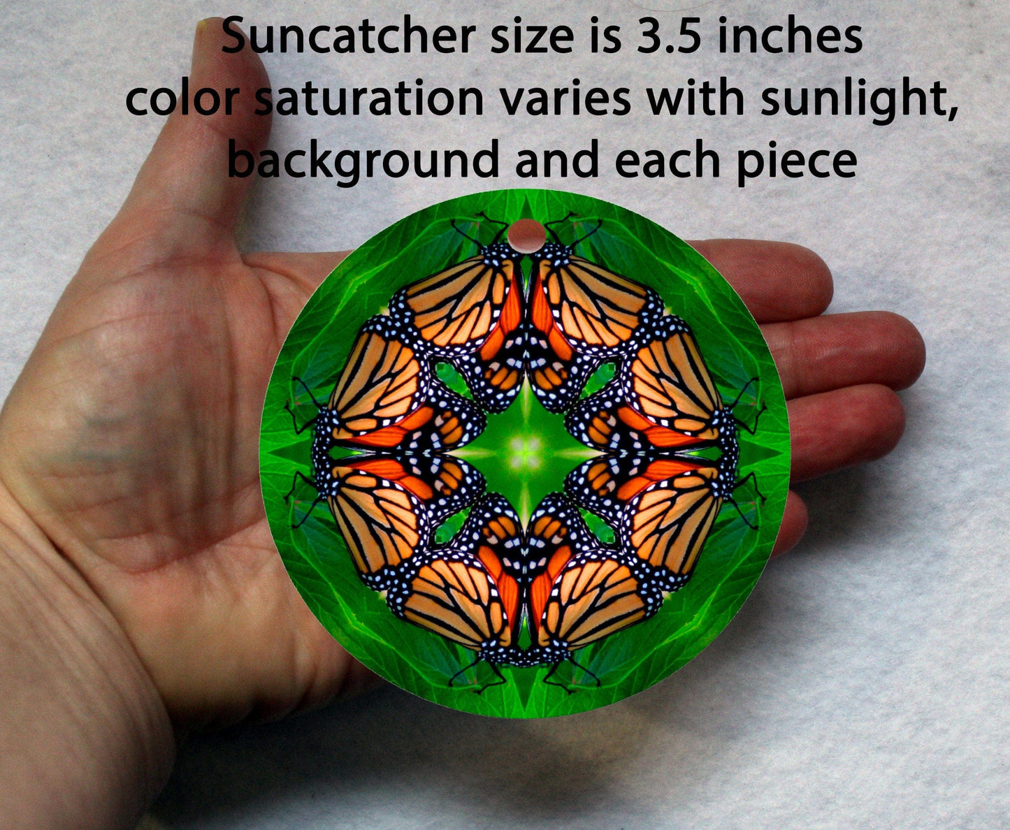 Monarch Butterfly Suncatcher, Crystal Sun Catcher Mobile, Light Catcher, Window Hanging Prism, Rainbow Maker, Butterfly Ornament G