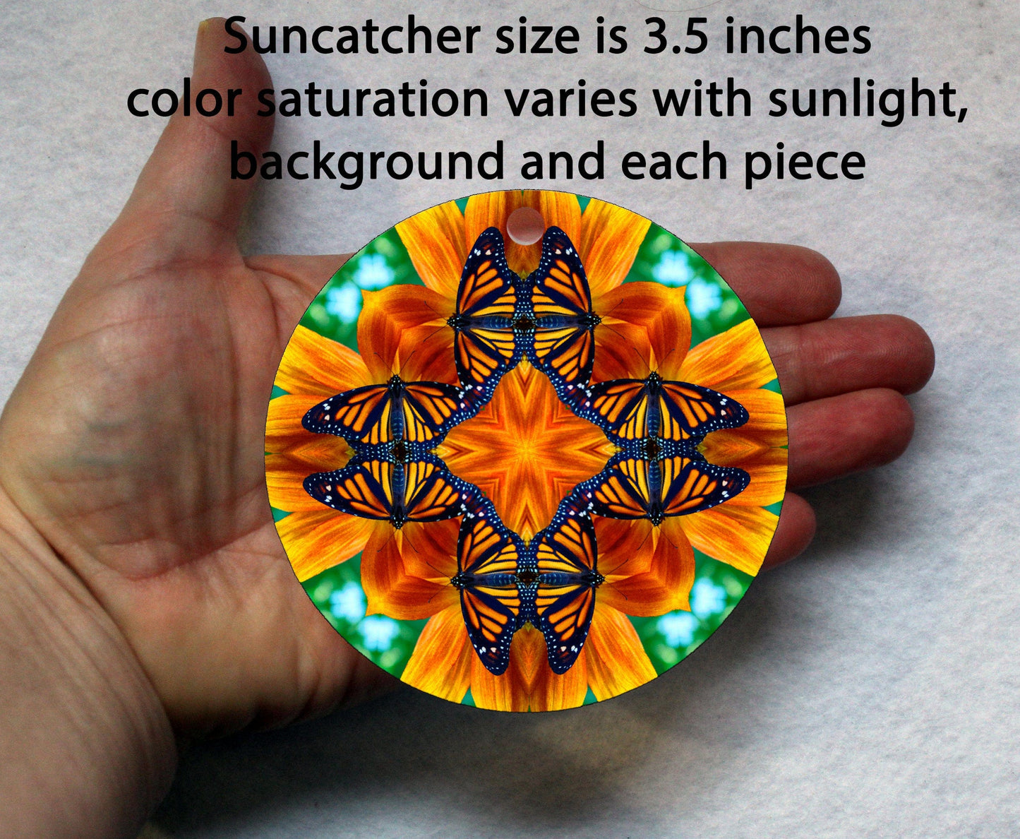 Monarch Butterfly Suncatcher, Crystal Sun Catcher Mobile, Light Catcher, Window Hanging Prism, Rainbow Maker, Butterfly Ornament B