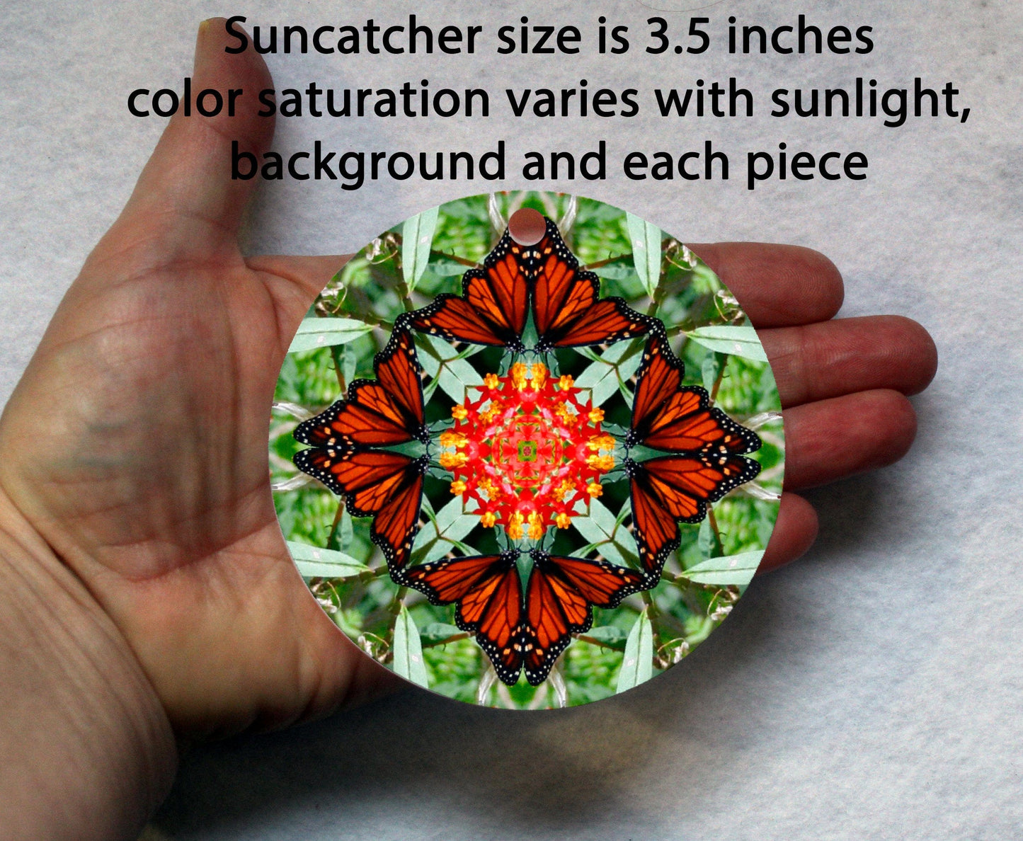 Monarch Butterfly Suncatcher, Crystal Sun Catcher Mobile, Light Catcher, Window Hanging Prism, Rainbow Maker, Butterfly Ornament A
