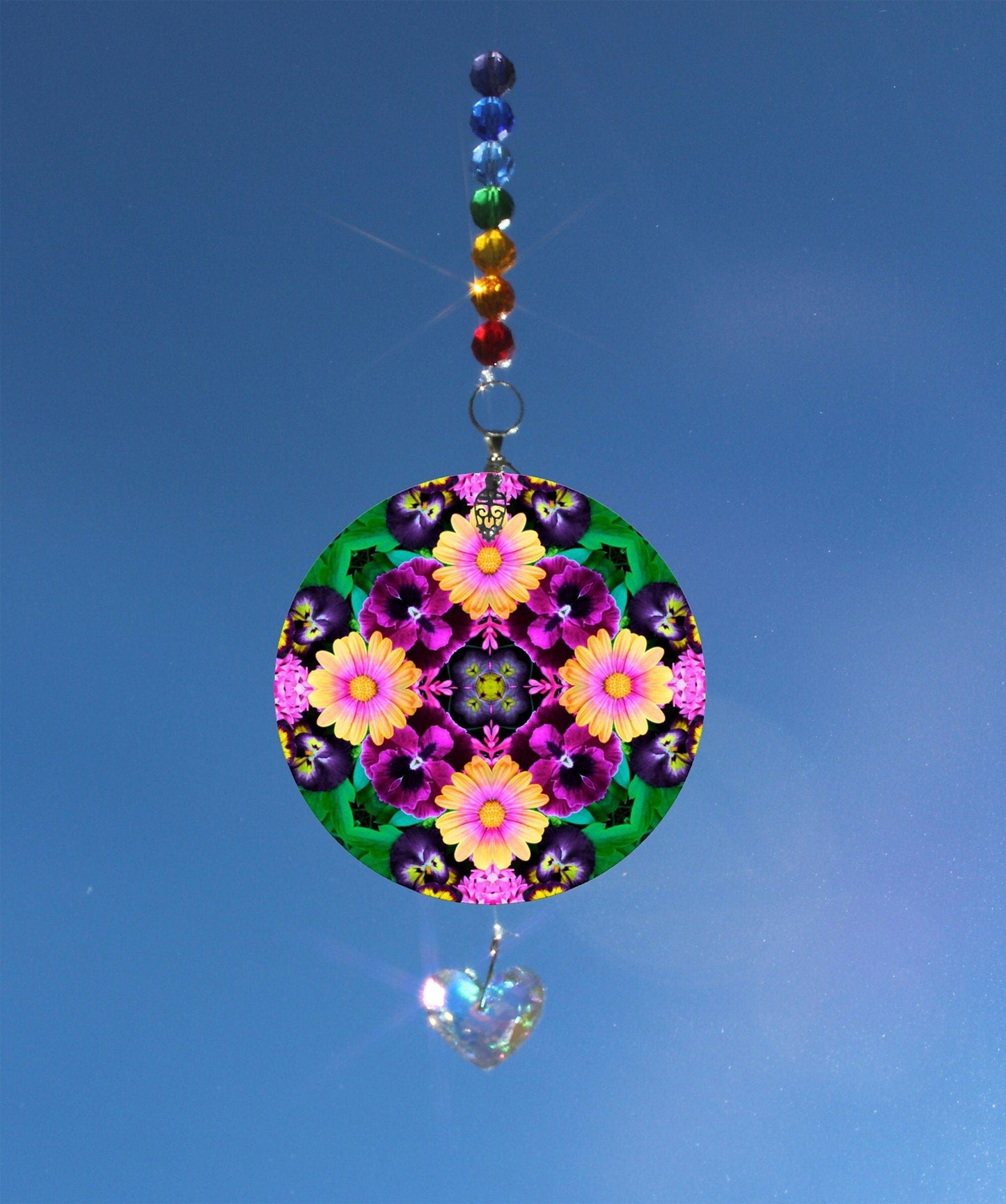 Flower Suncatcher, Sacred Geometry Mandala, Window Décor Sunlight Catcher, Crystal Art Gifts, Rainbow Suncatchers, Unique Gifts Women Ideas