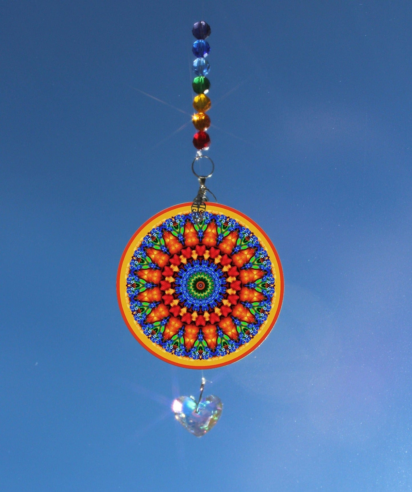 Forget Me Not Suncatcher, Memorial Suncatcher, Unique Memorial Gift, Window Sun Catcher, Crystal Glass Suncatcher, Mandala Flower Suncatcher